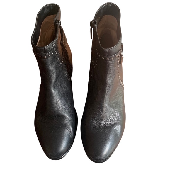 Pour La Victoire Black Studded Ankle Strap Side Zip Boots Grunge Sz 10 - Picture 13 of 13